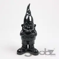 Stoobz Design Stoobz Kabouter hart zwart 29.5cm Polyresin Decoratief beeld of