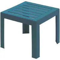 Grosfillex Miami bijzet tuintafel 40x40cm blauw blauw Kunststof Tafel