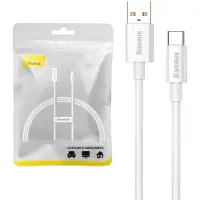 Baseus Superior 100W 1M Usb Naar Usb-C Kabel (Wit)