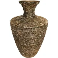 Mansion Atmosphere Vaas Blaring metaal goud 11x23x37cm goud Keramiek Vaas