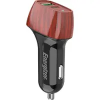 Energizer Autolader - Power Delivery & QC3 - 38W - 1 USB-C & 1 USB-A, Houtlook, Auto-adapter, Bruin