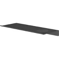 Hotbath &More Planchet 30 cm inclusief bevestigings rails met 1 uitsparing voor een zeepdispenser of beker Geborsteld zwart PVD