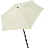 Aktive Aluminium Hexagonal Pole Height Uv Protect Parasol Double Pulley System 270 Cm 38 Mm 240 Cm Beige