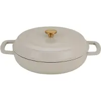 ComBekk geëmailleerde sauteerpan gietijzer Ø28 cm Sand-gold knob