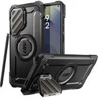 Supcase UB Pro MagXT Hoesje Geschikt voor Samsung Galaxy S25 Ultra - Back Cover met Camera Protector Kickstand - Compatibel met MagSafe - Extra Camera Bescherming - Zwart