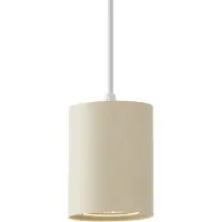 QAZQA Moderne hanglamp beige met wit voor railsysteem 1-fase GU10 70mm - Iconic Holt