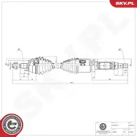 ESEN SKV 40SKV015 Aandrijfas