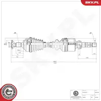 ESEN SKV 40SKV044 Aandrijfas