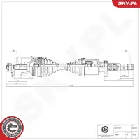 ESEN SKV 40SKV052 Aandrijfas