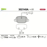 Valeo 302140A Remblokken