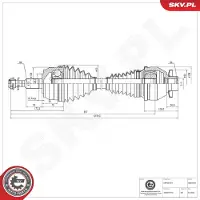 ESEN SKV Aandrijfas 40SKV069