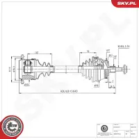 ESEN SKV 40SKV168 Aandrijfas