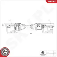ESEN SKV 40SKV022 Aandrijfas