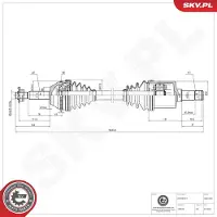 ESEN SKV 40SKV086 Aandrijfas