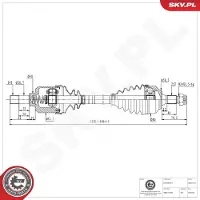 ESEN SKV 40SKV192 Aandrijfas