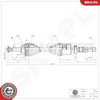 ESEN SKV 40SKV056 Aandrijfas