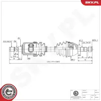 ESEN SKV 40SKV215 Aandrijfas