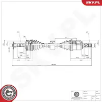 ESEN SKV 40SKV245 Aandrijfas