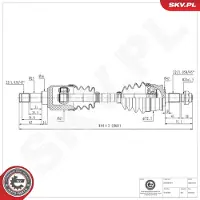ESEN SKV 40SKV356 Aandrijfas