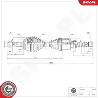 ESEN SKV 40SKV035 Aandrijfas