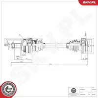 ESEN SKV 40SKV029 Aandrijfas