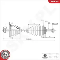 ESEN SKV 40SKV095 Aandrijfas