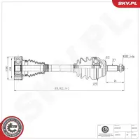 ESEN SKV 40SKV040 Aandrijfas