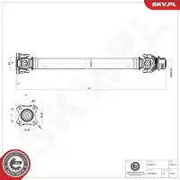 ESEN SKV 76SKV014 Aandrijfas