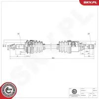 ESEN SKV 40SKV265 Aandrijfas