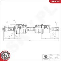 ESEN SKV 40SKV236 Aandrijfas