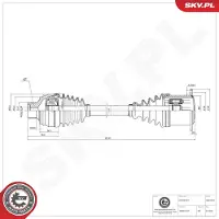 ESEN SKV 40SKV023 Aandrijfas