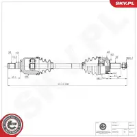 ESEN SKV 40SKV225 Aandrijfas