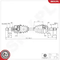 ESEN SKV 40SKV452 Aandrijfas