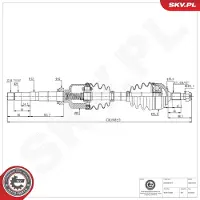 ESEN SKV 40SKV330 Aandrijfas