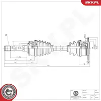 ESEN SKV 40SKV381 Aandrijfas