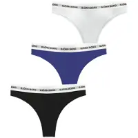 Björn Borg Logo Thongs 3-pack Zwart | Maat: L