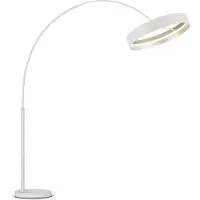 TRIO MUSTERRING LOOP – Vloerlamp / Booglamp – Mat Wit – LED 32W – Afstandsbediening – Traploos dimbaar – Instelbare lichtkleur