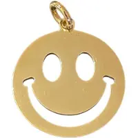 BONNIE STUDIOS Dames Sieraden Smiley Big Pendant - Goudkleurig - Maat ONESIZE