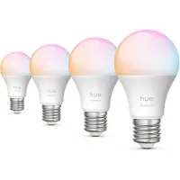 Philips Hue White & Color Ambiance Essential A60 - E27 Slimme Lamp - 806 Lm - 8 W - 4-pack