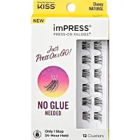 KiSS imPRESS Just Press & GO ! Tros Neppe Wimpers zonder Bundel Classy Natural 12 st