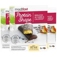 Modifast 3x Protein Shape Reep Pure & Witte Chocolade 6 x 31 gr