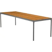 Houe Tuintafel Four Table Bamboo Dark Grey 90x270 cm
