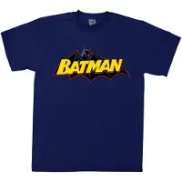 DC Comics Batman Heren Tshirt -2XL- Retro Logo Blauw