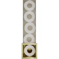 Hotbath &MORE Inbouw reserverol houder voor 6 rollen 16x60x14cm Geborsteld Messing PVD