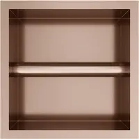 Hotbath &MORE Inbouw nis & borstelgarnituur 90x16x12,6cm Geborsteld Koper PVD