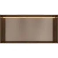 Hotbath &More BOX060FL inbouwnis 30x60x10cm zonder frame met verlichting tuscan bronze