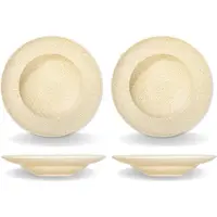 Wilmax - Porseleinen Diepe Borden - Soepborden - 2 stuks - 25,5 cm - 350 ml - Beige