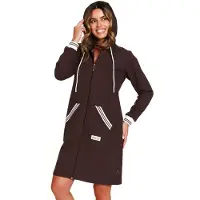 Doctor Nap Katoenen Badjas Dames Rits DN Brownie SMZ.4508 38 / M