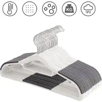 Zree Kledinghangers - Kleerhangers - Broekhanger - Volwassenen - Anti Slip - Duurzaam - ABS Kunststof - Grijs - 30 Stuks