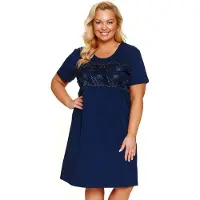 Doctor Nap Dames Nachthemd Viscose Plus Size Navy TB.7329 40 / L